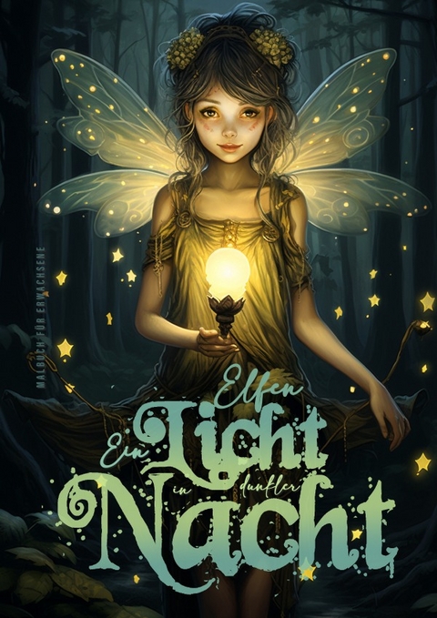 Elfen - Ein Licht in dunkler Nacht Malbuch für Erwachsene - Monsoon Publishing, Musterstück Grafik