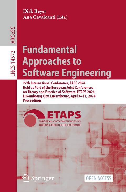 Fundamental Approaches to Software Engineering - 