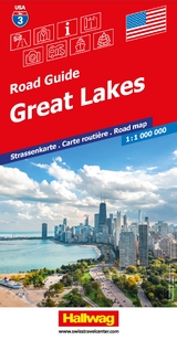 Hallwag Strassenkarte USA, Great Lakes 1:1 Mio. - 