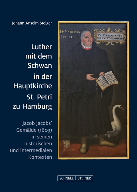 Luther mit dem Schwan in der Hauptkirche St. Petri zu Hamburg - Johann Anselm Steiger