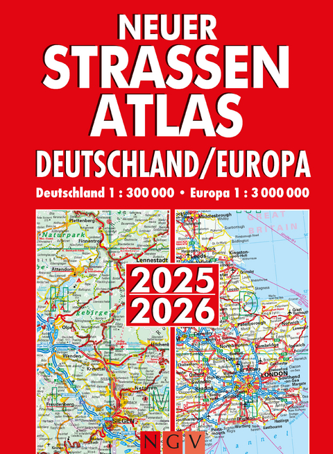 Neuer Straßenatlas Deutschland/Europa 2025/2026