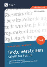 Texte verstehen - Schritt für Schritt Klasse 5-7 - Christiane Bößel