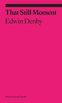 That Still Moment: Essays on Poetry and Dance - Edwin Denby