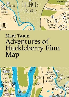 Mark Twain, Adventures of Huckleberry Finn Map - Martin Thelander