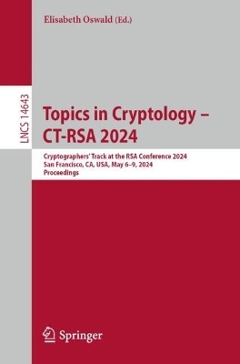 Topics in Cryptology – CT-RSA 2024 - 