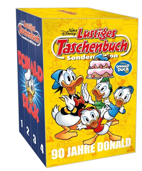 Lustiges Taschenbuch 90 Jahre Donald (4 Bände im Schuber) -  DISNEY