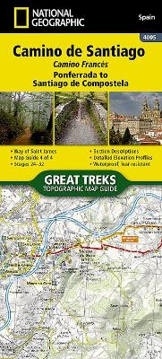 Camino de Santiago - Camino Frances Map 4 of 4 -  National Geographic Maps