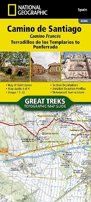 Camino de Santiago - Camino France Map 3 of 4 -  National Geographic Maps