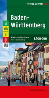 Baden-Württemberg, Straßen- und Freizeitkarte 1:200.000, freytag & berndt - 