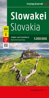 Slowakei, Straßen- und Freizeitkarte 1:200.000, freytag & berndt - 