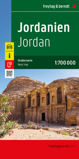 Jordanien, Straßenkarte 1:700.000, freytag & berndt - 