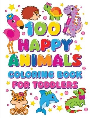100 Happy Animals Coloring Book for Toddlers -  Fairyland Books