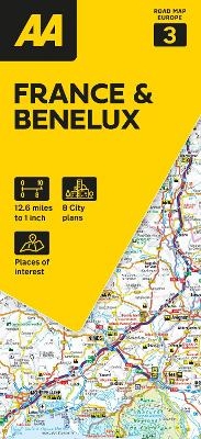 AA Road Map France & Benelux