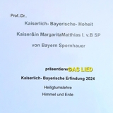 DAS LIED Kaiserlich- Bayerische- Hoheit Kaiserpaar Kaiser&in MargaritaMatthias I. von Bayern SPornhauer und das (auch) ewig. - 