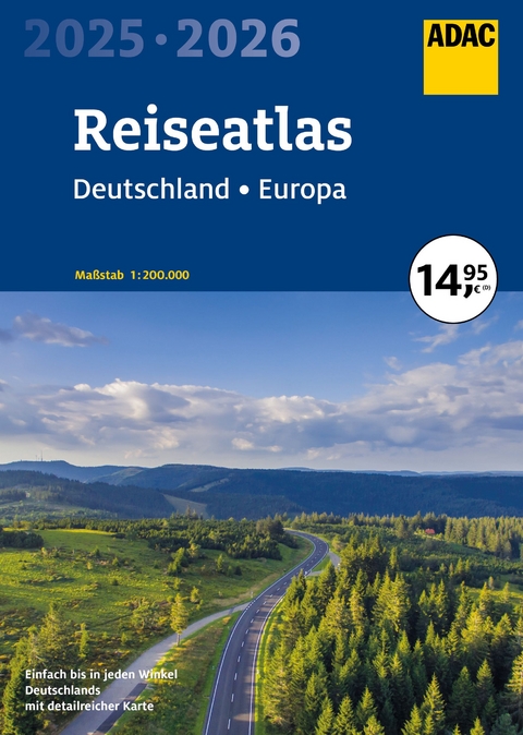 ADAC Reiseatlas 2025/2026 Deutschland 1:200.000, Europa 1:4,5 Mio.