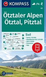 KOMPASS Wanderkarte 43 Ötztaler Alpen, Ötztal, Pitztal 1:50.000 - 