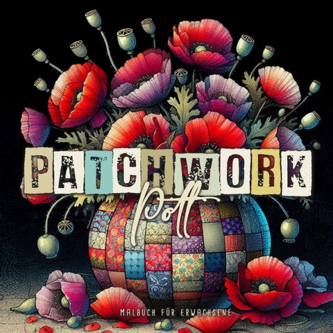 Patchwork Pott Malbuch für Erwachsene - Monsoon Publishing, Musterstück Grafik