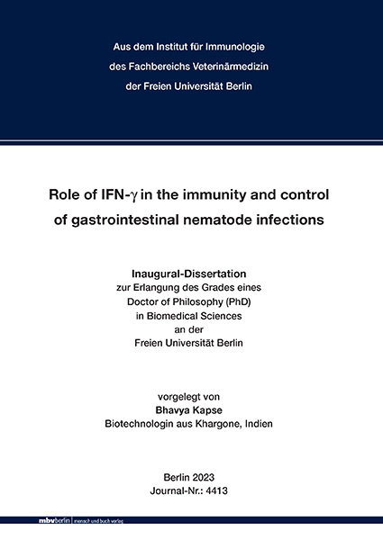 Role of IFN-y in the immunity and control of gastrointestinal nematode infections - Bhavya Kapse