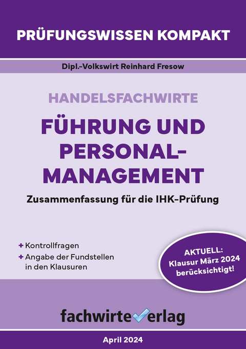 Handelsfachwirte: Führung und Personalmanagement - Reinhard Fresow