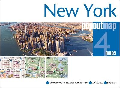 New York PopOut Map - pocket size, pop up map of new york city - 