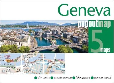 Geneva PopOut Map - pocket size, pop up, street map of Geneva - 