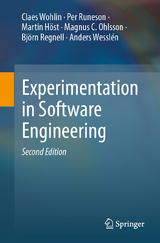 Experimentation in Software Engineering - Wohlin, Claes; Runeson, Per; Höst, Martin; Ohlsson, Magnus C.; Regnell, Björn; Wesslén, Anders