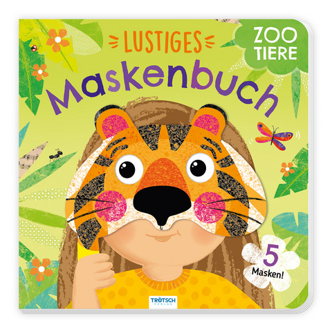 Trötsch Pappenbuch mit Masken Lustiges Maskenbuch Zootiere - 