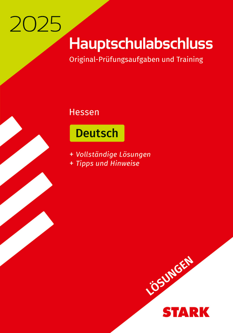 STARK Lösungen zu Original-Prüfungen und Training Hauptschulabschluss 2025 - Deutsch - Hessen