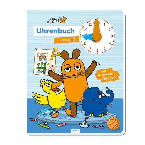 Trötsch Die Maus Uhrenbuch Lern mit! Pappenbuch - 