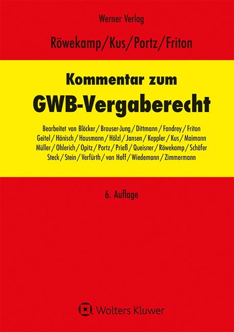 Kommentar zum GWB - Vergaberecht - 