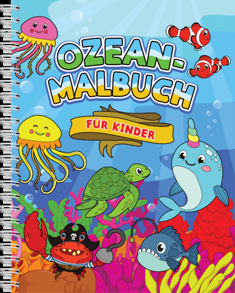 Ozean-Malbuch für Kinder ab 4 Jahren