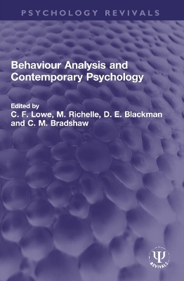 Behaviour Analysis and Contemporary Psychology - 