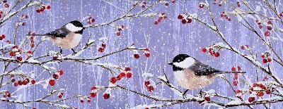 Snowy Chickadees Panoramic Boxed Holiday Cards (20 Cards, 21 Self-Sealing Envelopes) - 