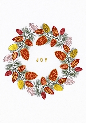 Boughs of Joy Small Boxed Holiday Cards (20 Cards, 21 Self-Sealing Envelopes) - 