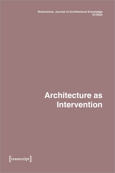 Dimensions. Journal of Architectural Knowledge - 