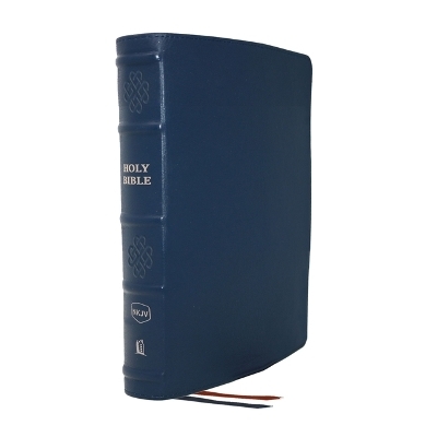 NKJV, Single-Column Reference Bible, Genuine Leather, Blue, Comfort Print -  Thomas Nelson