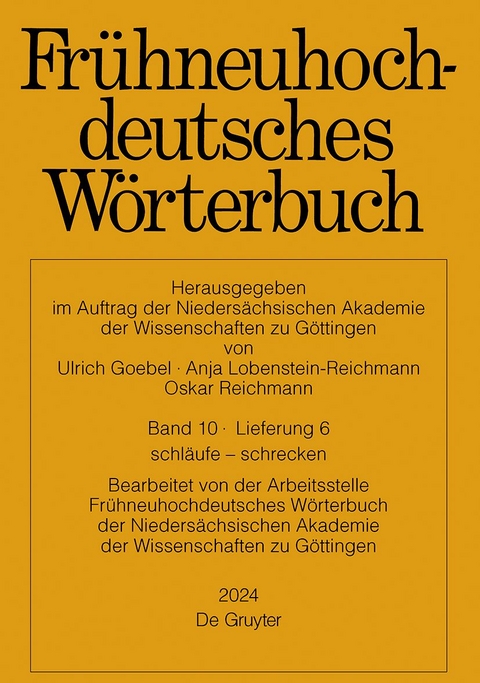 Frühneuhochdeutsches Wörterbuch / schläufe – schrecken - 