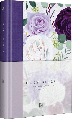 KJV Holy Bible, Large Print Medium format, Purple Cloth Hardcover w/Ribbon Marker, Red Letter -  King James Version