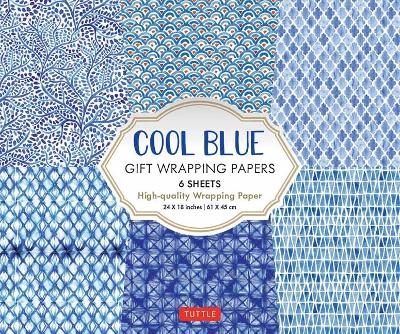Cool Blue Gift Wrapping Papers - 6 sheets - 