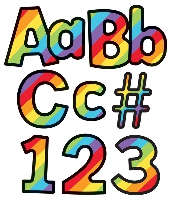 Celebrate Learning Rainbow Stripe Combo Pack Bulletin Board Letters