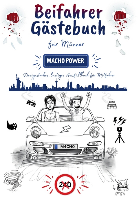 "Macho Power" - Beifahrer Gästebuch für Männer - Pieter Pinsler