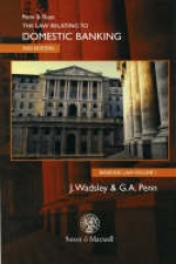 Law and Practice of Domestic Banking - Penn, Graham; Wadsley, Joan