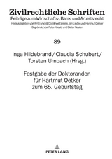 Festgabe der Doktoranden für Hartmut Oetker zum 65. Geburtstag - 