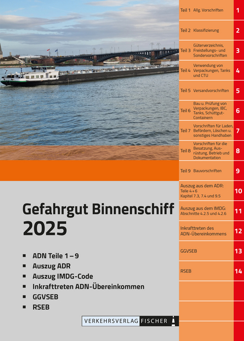 ADN 2025 Gefahrgut Binnenschiff