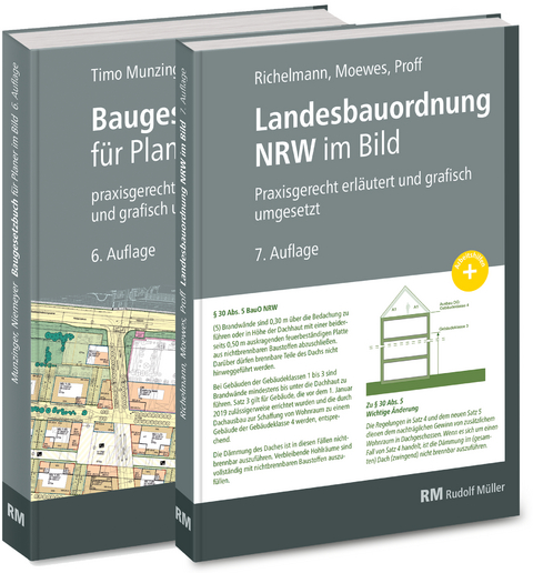 Buchpaket: Baugesetzbuch für Planer im Bild & Landesbauordnung NRW im Bild - Dirk Richelmann, Eva Maria Levold, Friederike Proff, Richard Welter, Timo Munzinger, Udo Moewes