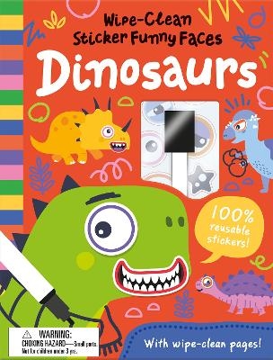 Wipe-Clean Sticker Funny Faces Dinosaurs - Rob Abbott