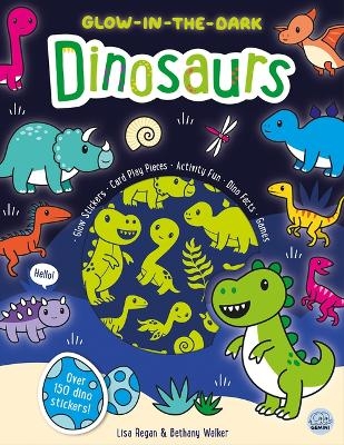 Glow-In-The-Dark Dinosaurs Sticker Activity Book - Lisa Regan