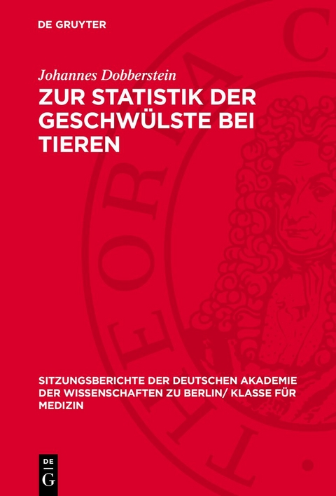 Zur Statistik der Geschwülste bei Tieren - Johannes Dobberstein