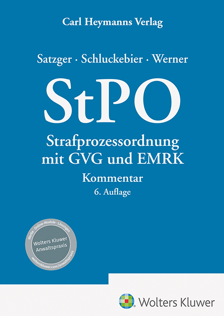 StPO Strafprozessordnung mit GVG und EMRK - 
