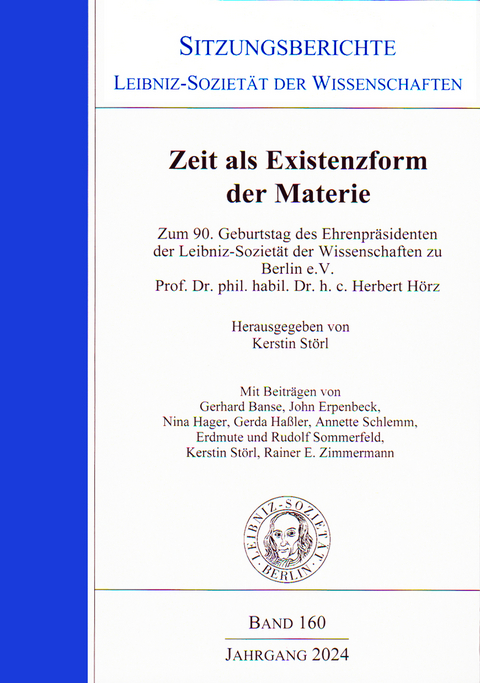 Zeit als Existenzform der Materie - Gerhard Banse, John Erpenbeck, Nina Hager